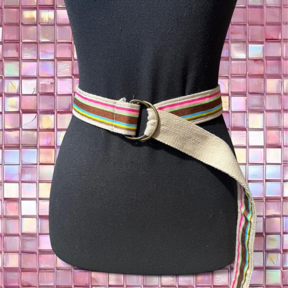 Vintage multicolor striped belt